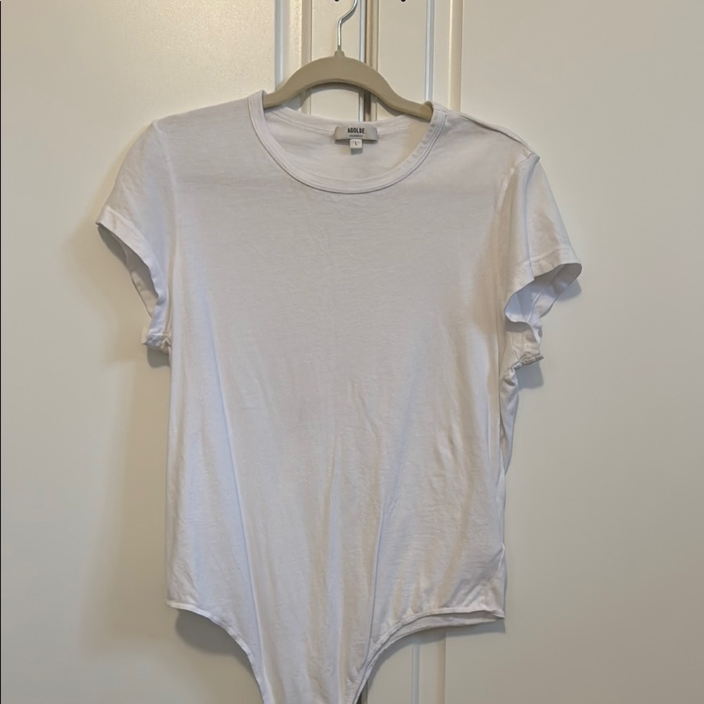 Agolde Classic White Tee Bodysuit